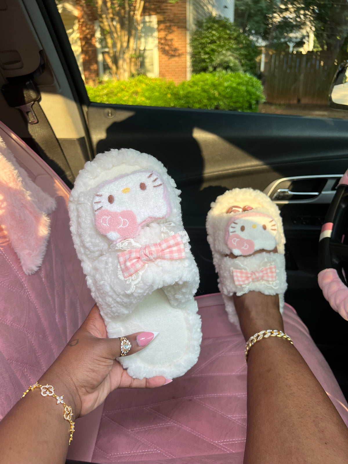 Plush Cat Slides