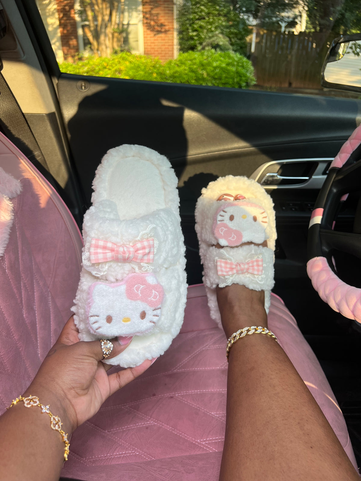 Plush Cat Slides