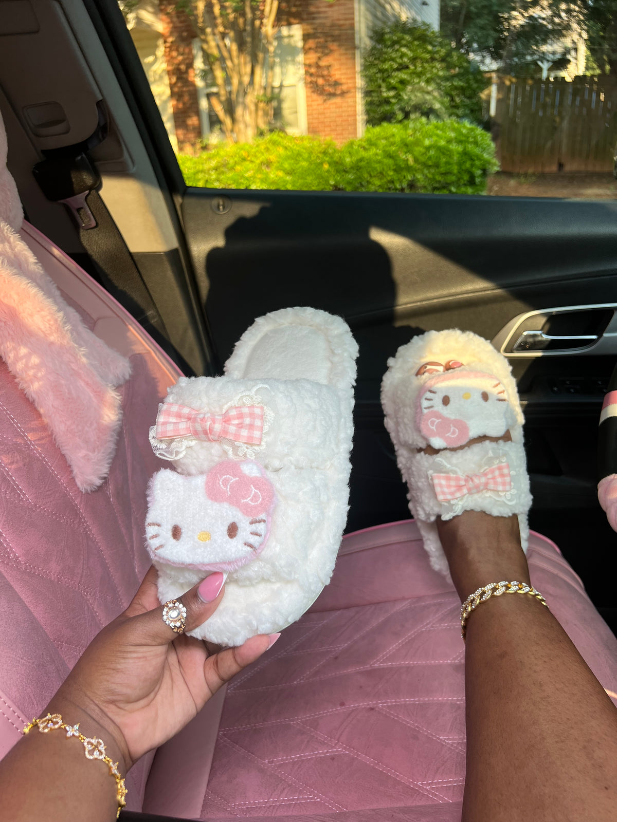 Plush Cat Slides